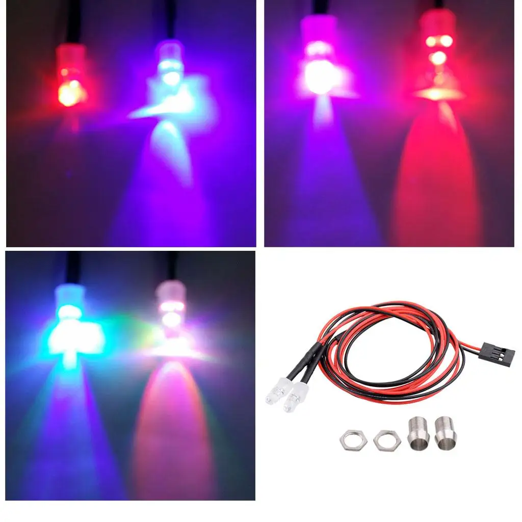 RC Crawler Car LED Light Kit Stable Performance Metal Lampshade for HSP 1 12 RC Light Upgrade