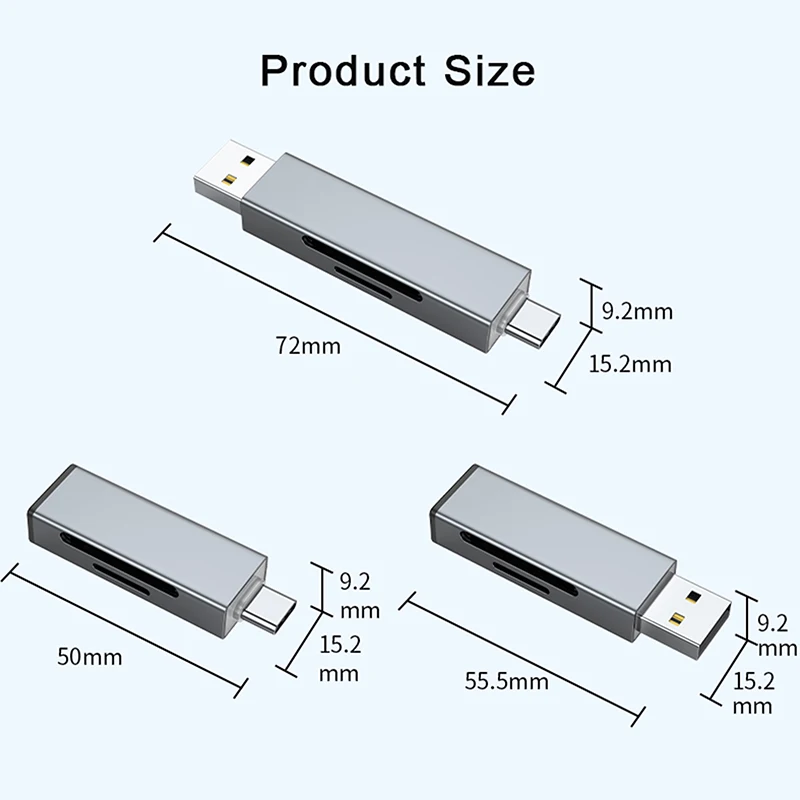 Устройство для чтения карт памяти USB 2.0 Тип C на Micro устройство чтения карт памяти 2 в 1 для ПК ноутбуков Аксессуары смарт-кардридер адаптер