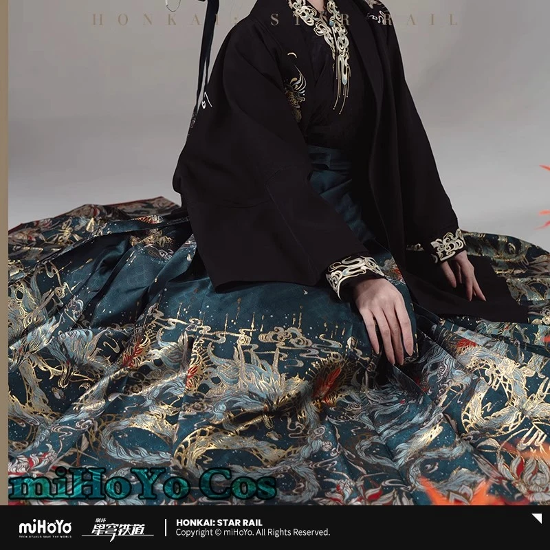 

[Genuine] Game Honkai Star Rail Dan Heng·Imbibitor Lunae Cosplay One Piece Horse Face Skirt Cosplay Cartoon Anime Embroidery