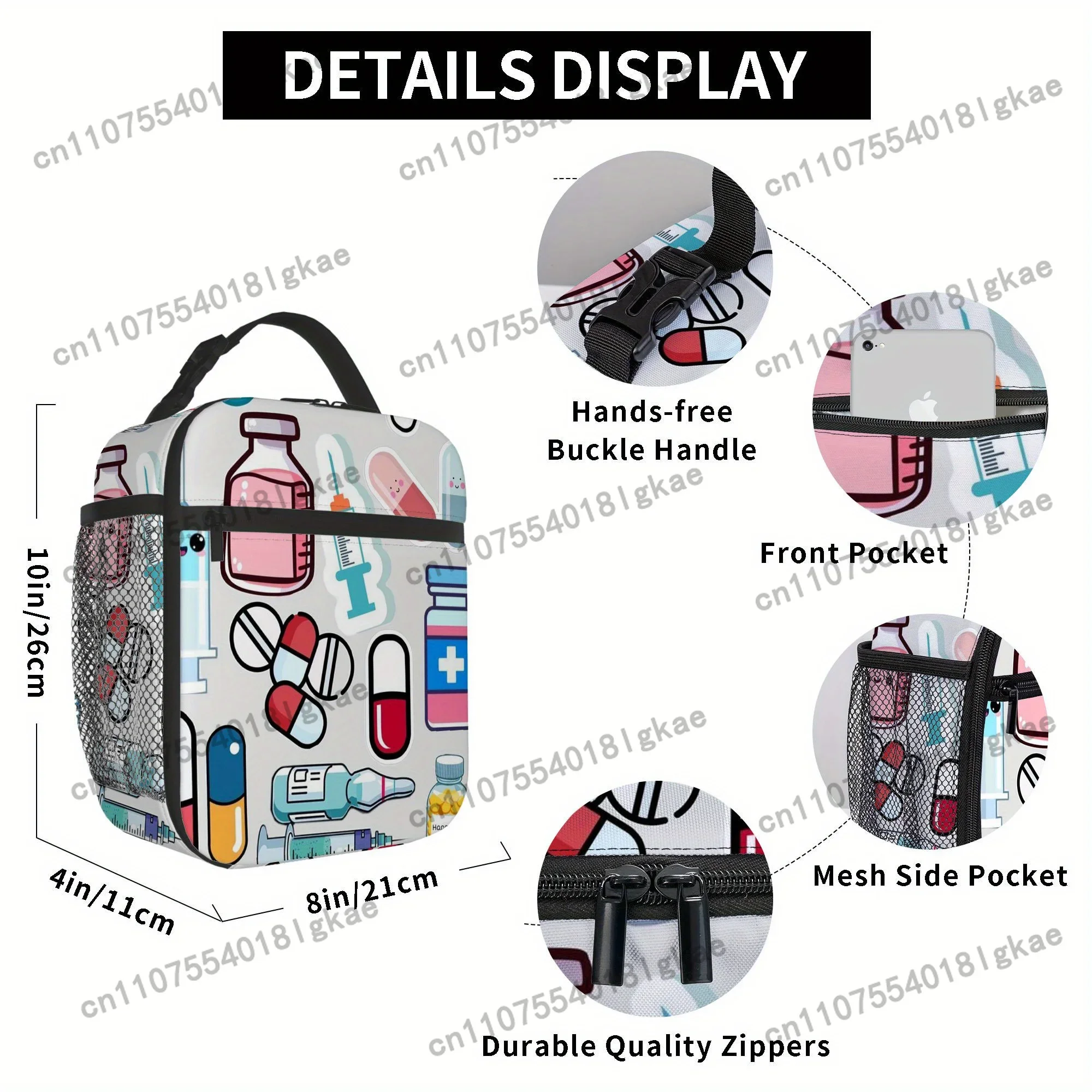 1pc Portable Reusable Insulated Thermal Cooler & Bag - Bag Suitable for Home, Office, Camping,, Travel - Insulated Refrigerated