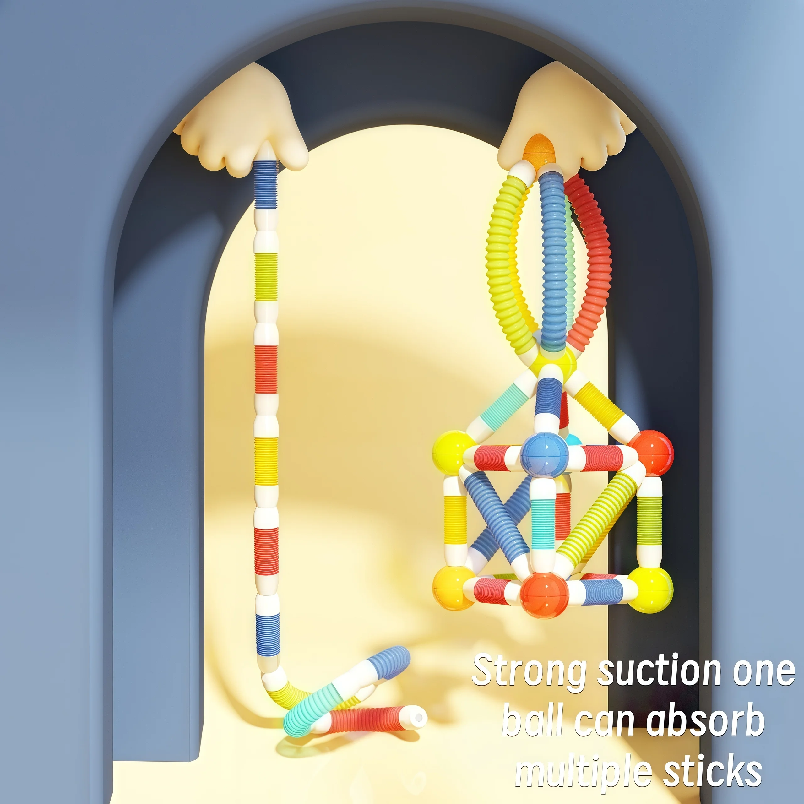 مجموعة بناء قضيب مغناطيسي متعدد الاستخدامات قابلة للتطوير DIY كتل البناء المغناطيسي التعليم المبكر لعبة الجذعية هدية عيد الميلاد والكريسماس