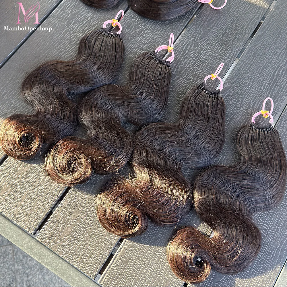 Body Wave Knotless Pre-Separated Crochet Hair Extensions Human Hair Natural Color Crochet Feather Human Hair For Braids