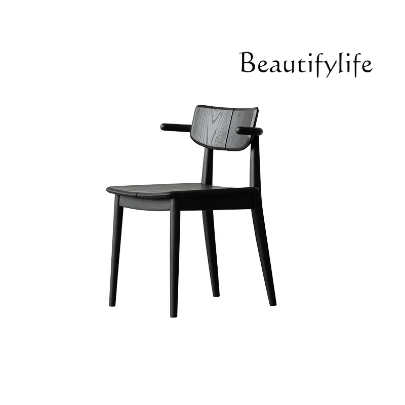 A Dining Chairs * 2, Nordic Dining Table And Chairs Modern Simple Back Chair For Home Use, Solid Wood Dining Chair