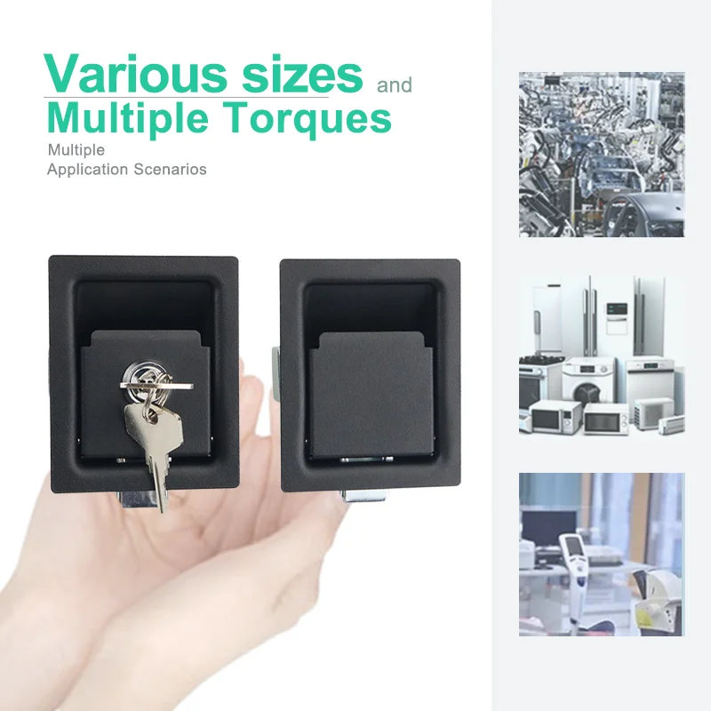 Square Panel Lock Suitable For Industrial Electrical Distribution Boxes Chassis Switch Cabinets And Heavy-Duty Trucks For RVs