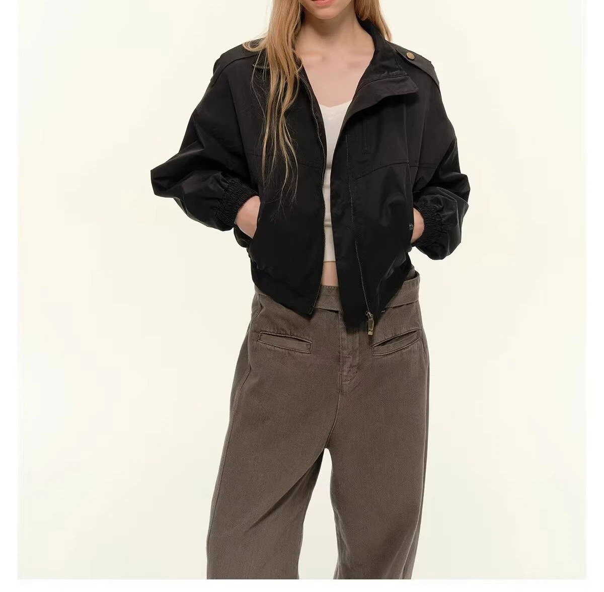 High-end Tooling Jacket Men's 2026 Spring and Autumn Loose Trend Versatile Casual Bomber Jacket