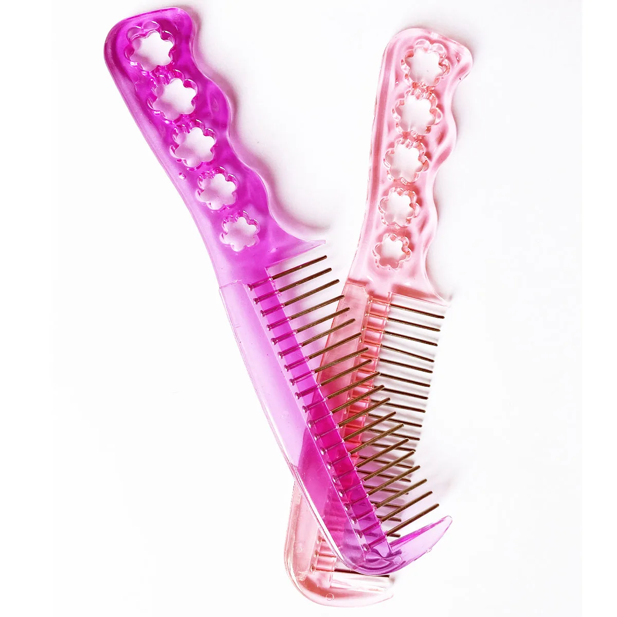 10 pieces /lot Free Shipping Professional plastic and metal  hair Combs.