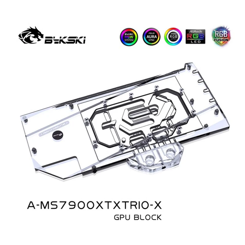 Imagem -04 - Bykski-uso de Bloco de Água para Msi Amd Radeon rx 7900 Xtx Gaming Trio Classic Gpu Card Copper Cooler Rgb Radiator A-ms7900xtxtrio-x