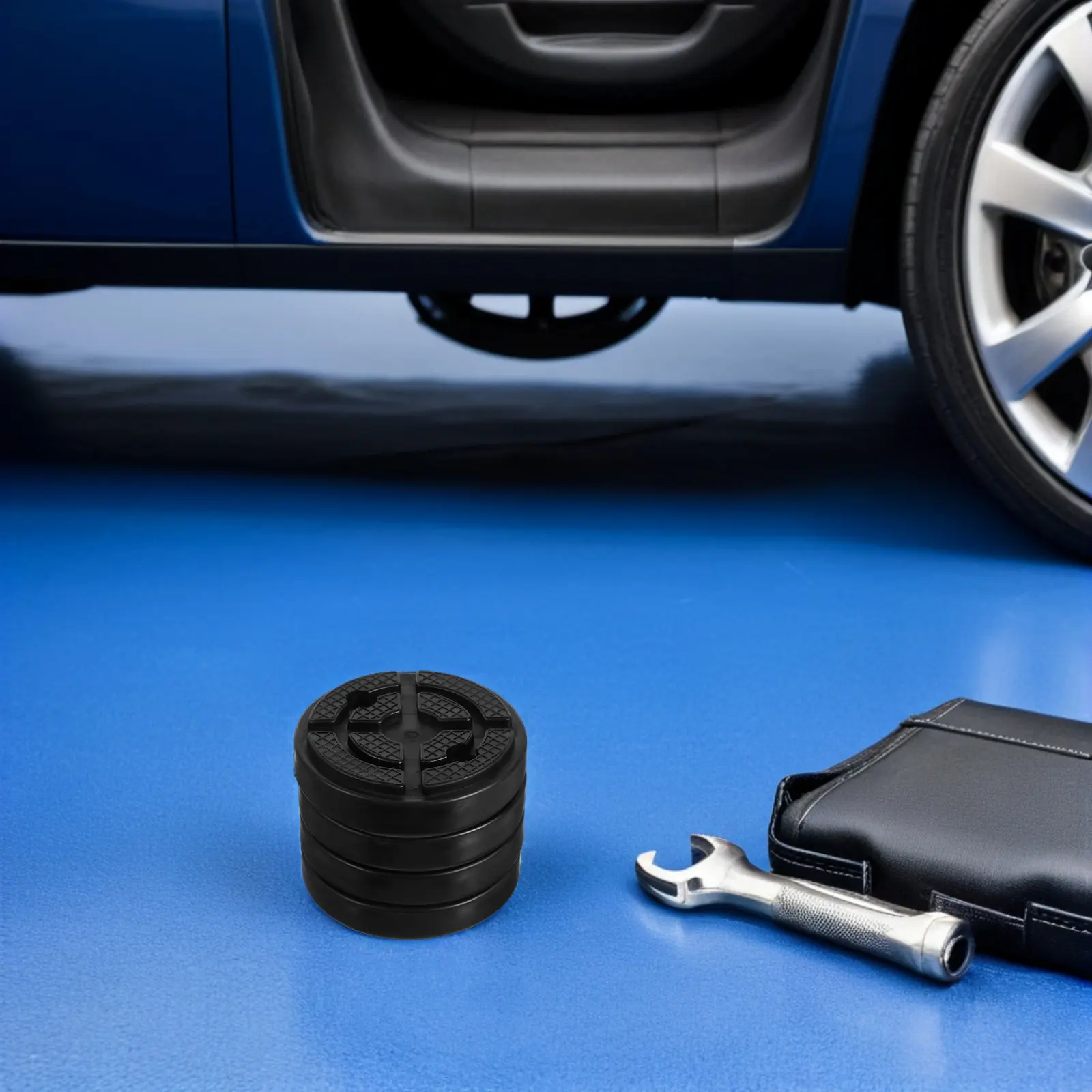 

6Pcs Car Lift Rubber Pads High Elasticity Round Lift Mat for Two Post Automotive Repair Workshop Vehicle Support Safety