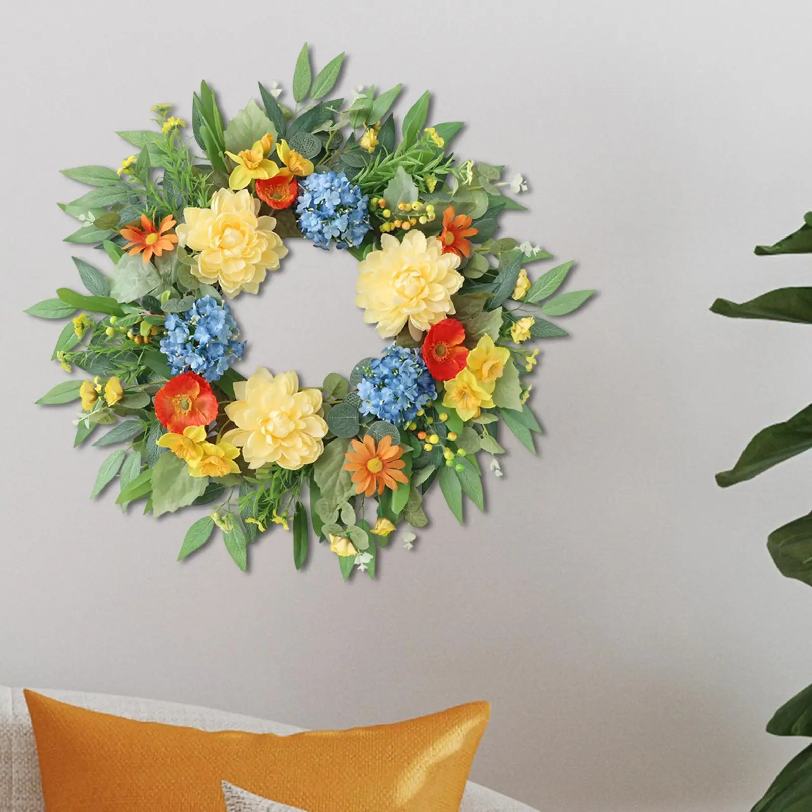 

Artificial Front Door Wreath Craft Decor for Indoor Outdoor Window Wedding