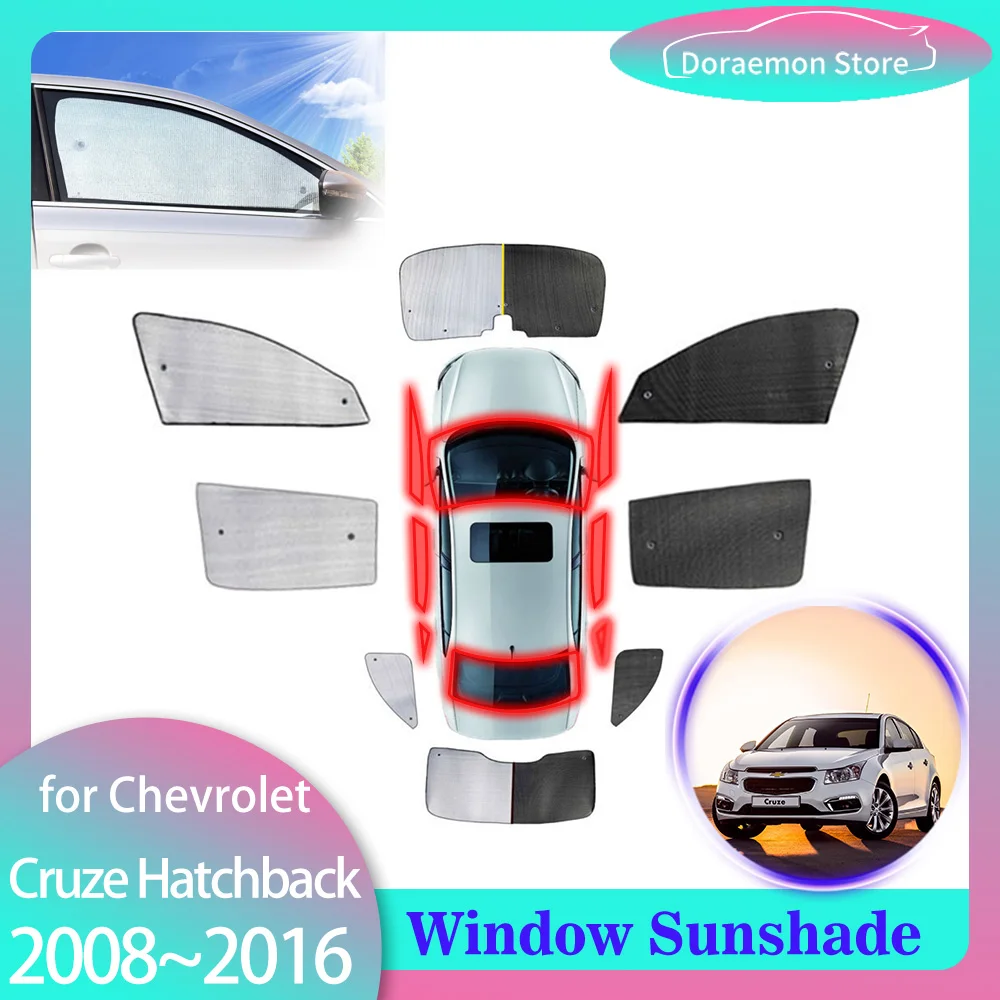 Full Covers Sunshades for Chevrolet Holden Cruze LT J300 Daewoo Lacetti Premiere 2008~2016 Hatchback Window Windshield Visor Mat