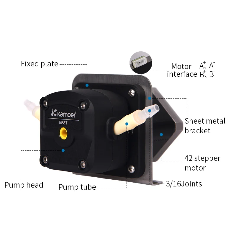 EPST Stepper Motor 24V Linear Peristaltic Pump 500ml Flow Rate Methyl Alcohol Dosing Pump for Laundresses
