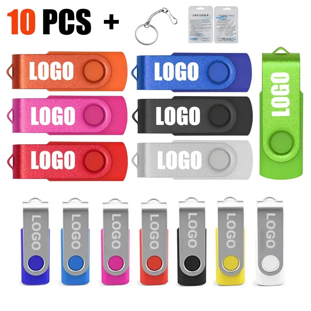 

10PCS/wholesale USB Flash Drive 1GB 2GB 4GB 8GB 16GB 32G 64GB 128GB Pen drive to usb Memory Flash Disk Free Custom Logo