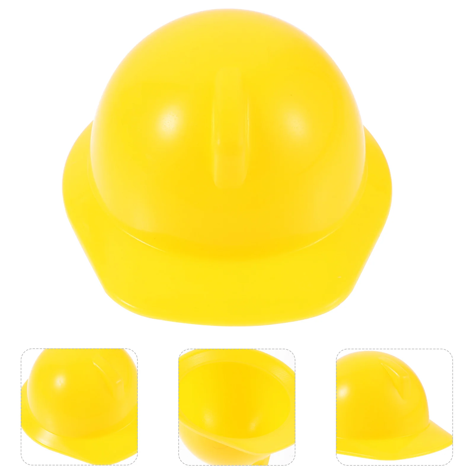 10 Pcs Mini Toy Model (10 Helmets Bright Red) Creative Hard Hats Safety Small Cake Topper