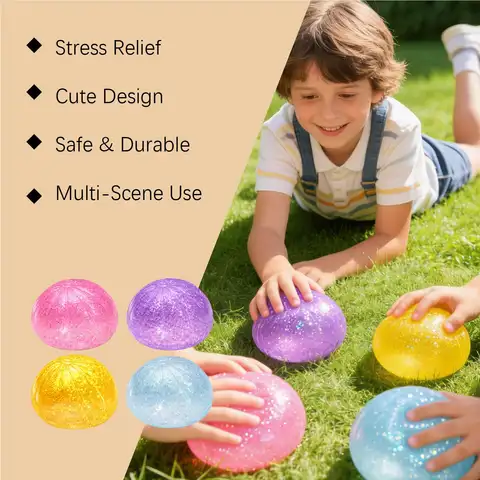 Squeeze Toys Dumpling Slow Rising Sensory Game Shiny Fidget Kneading Toys for Kids Adults Men Women Office Classroom HomeTravel