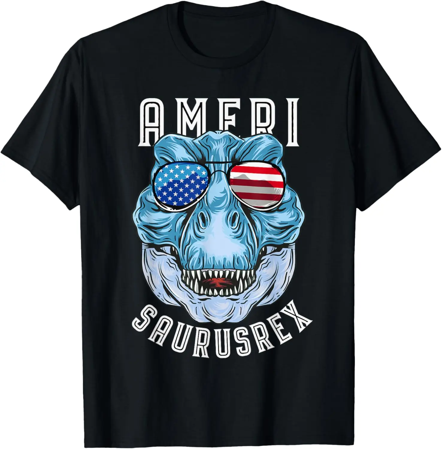

Футболка Amerisaurus Rex с динозавром 4 июля для мальчиков с американским флагом