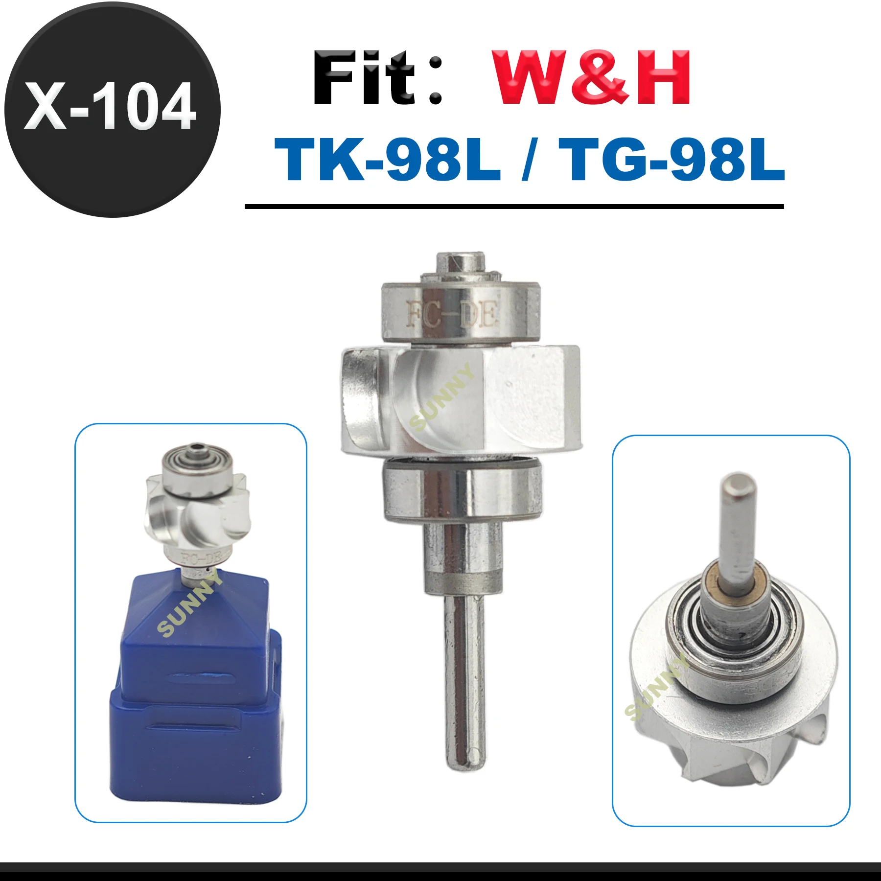 

Dental Turbine Rotor Dental Cartridge Rotor High Speed Handpiece Rotor Fit W&H TG-98L/TK-98L Handpiece Dentists Tools