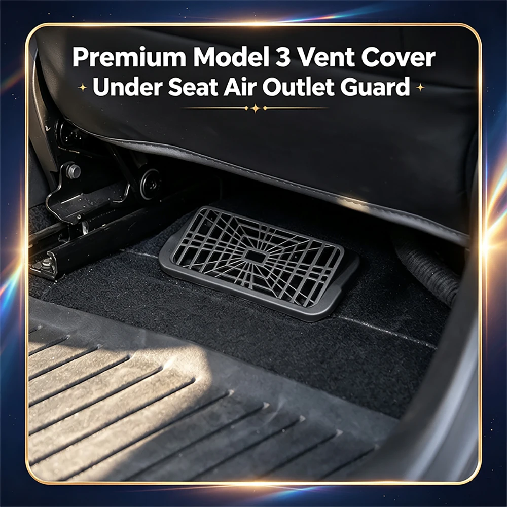 Under Seat Air Vent Cover For Tesla Model 3 Highland 2024 Rear Backseat Outlet Grille Protector Anti-Clog Interior Accessories