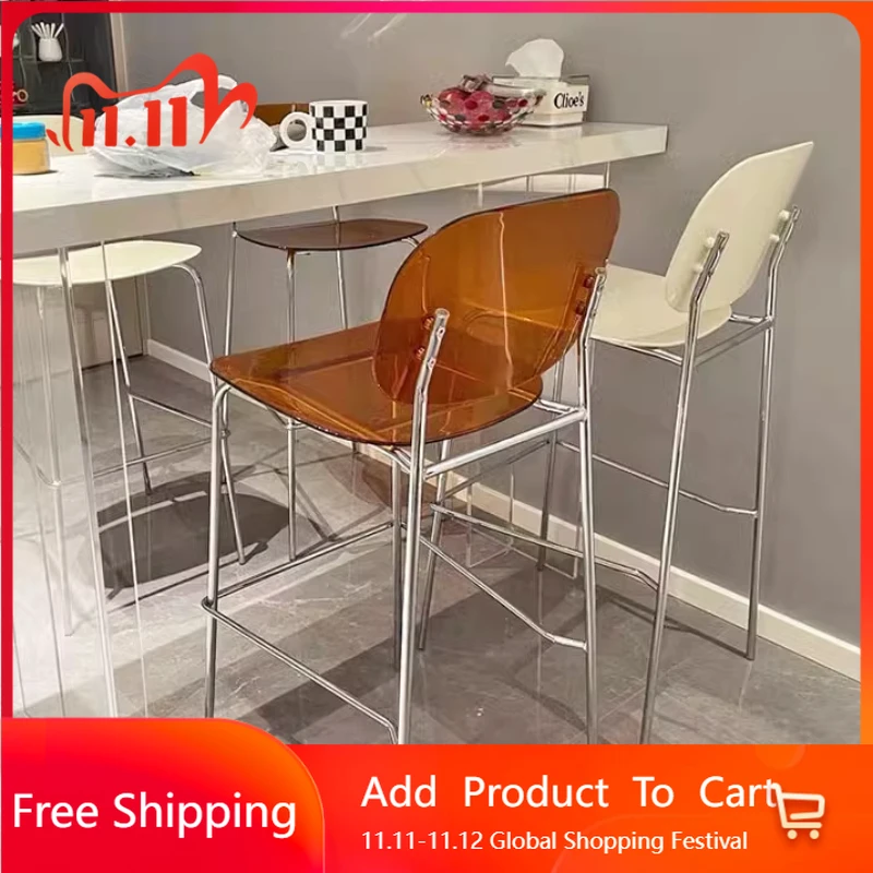 

Creative Ergonomic Bar Chairs Modern Waiting Fashion Minimalist Bar Stools Backrest Relax Sillas Altas Para Barra Furniture