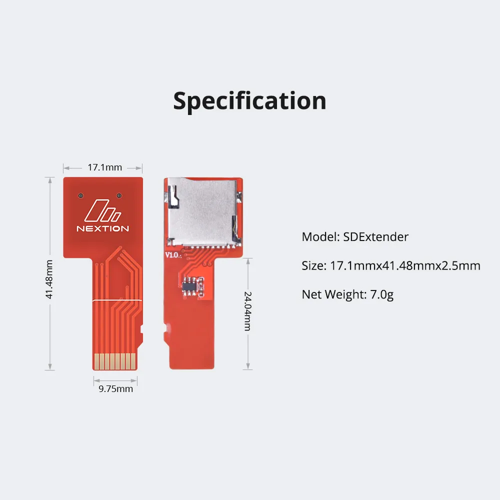 NEXTION Micro SD Card Extender Support FAT32 Work with Nextion HMI Display Easy Data Reading Solution to Unreachable Card Slot