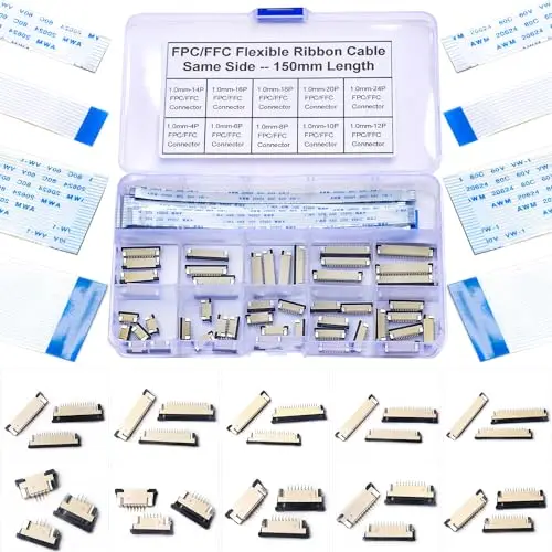 

1mm-SS-Kit 1mm Flexible Flat Cable Connector Kit 4/6/8/10/12/14/16/18/20/24Pin FFC FPC Ribbon Sockets FPC FFC Adapter