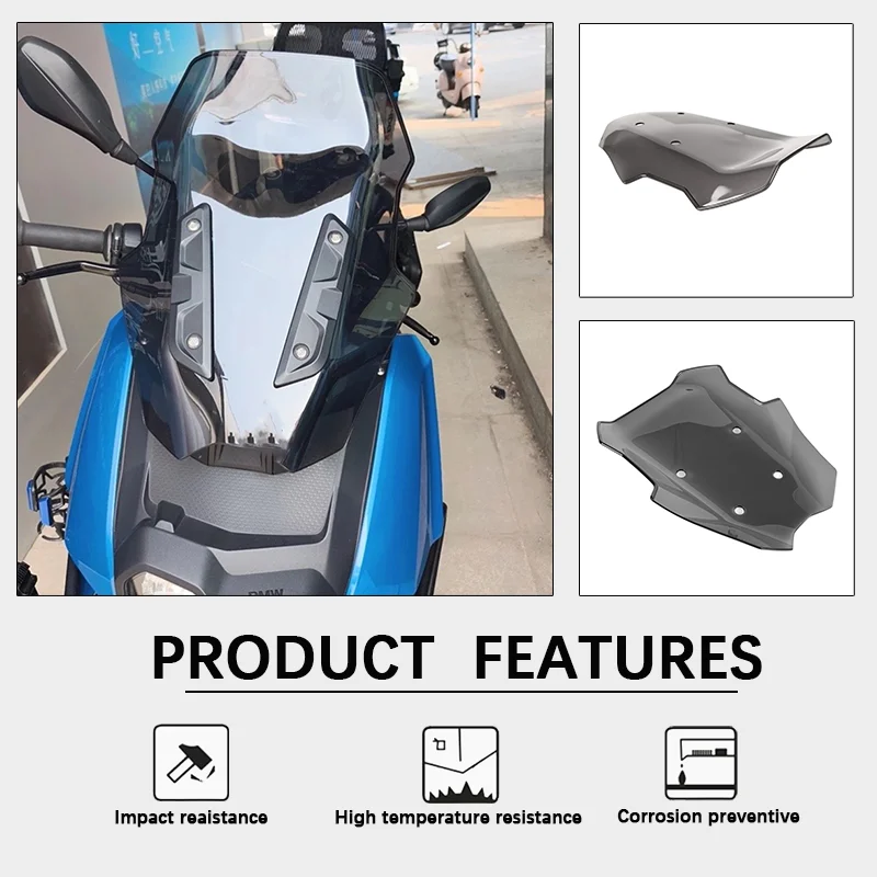 Motorcycle Accessories Windshield Screen Protector Fit For BMW C 400 X C400 C400X 2018 2019 2020 2021 2022 2023