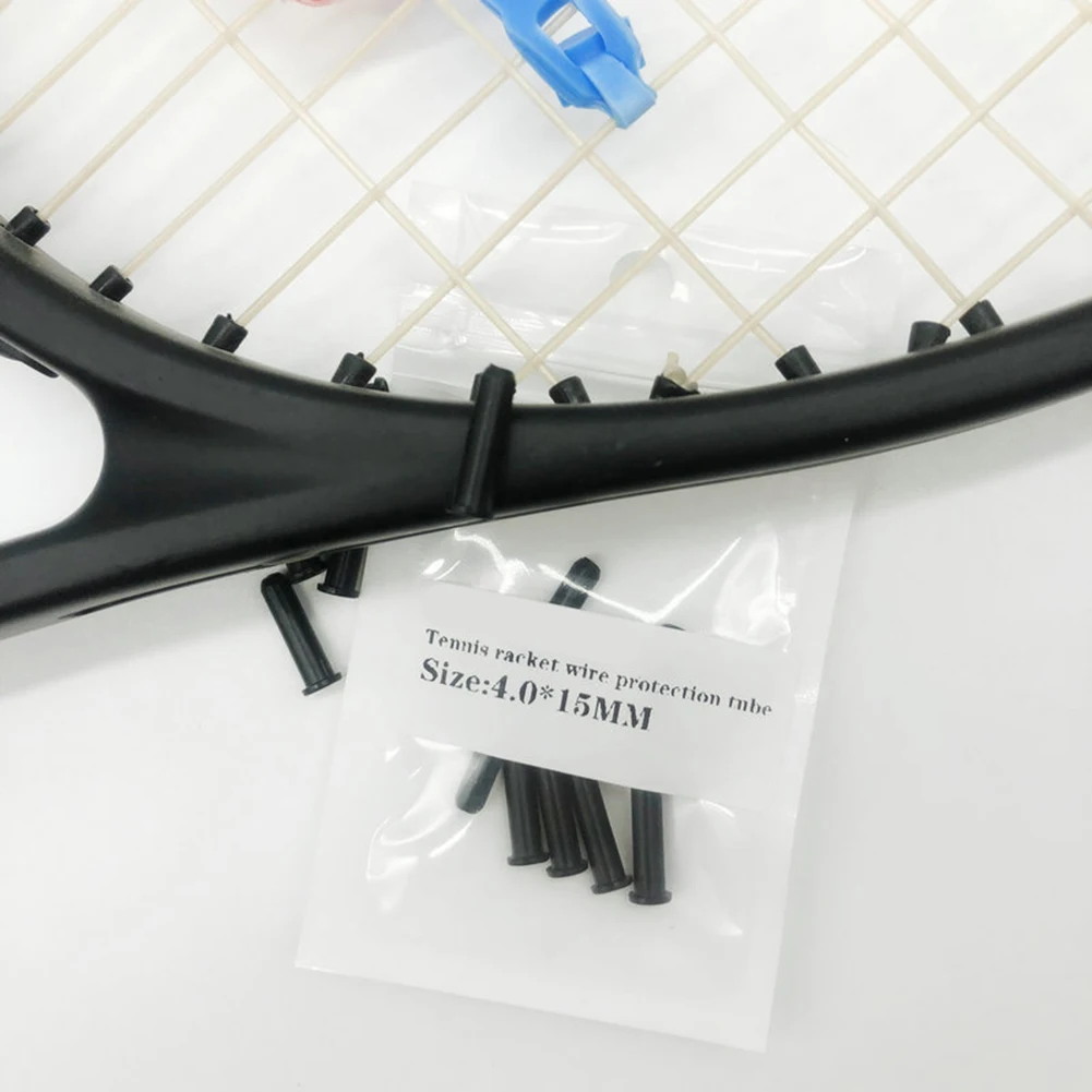 

15pcs Nylon Tennis Racket Wire Tube For Single Or Double String Hole Protection And Enhanced Play Performance
