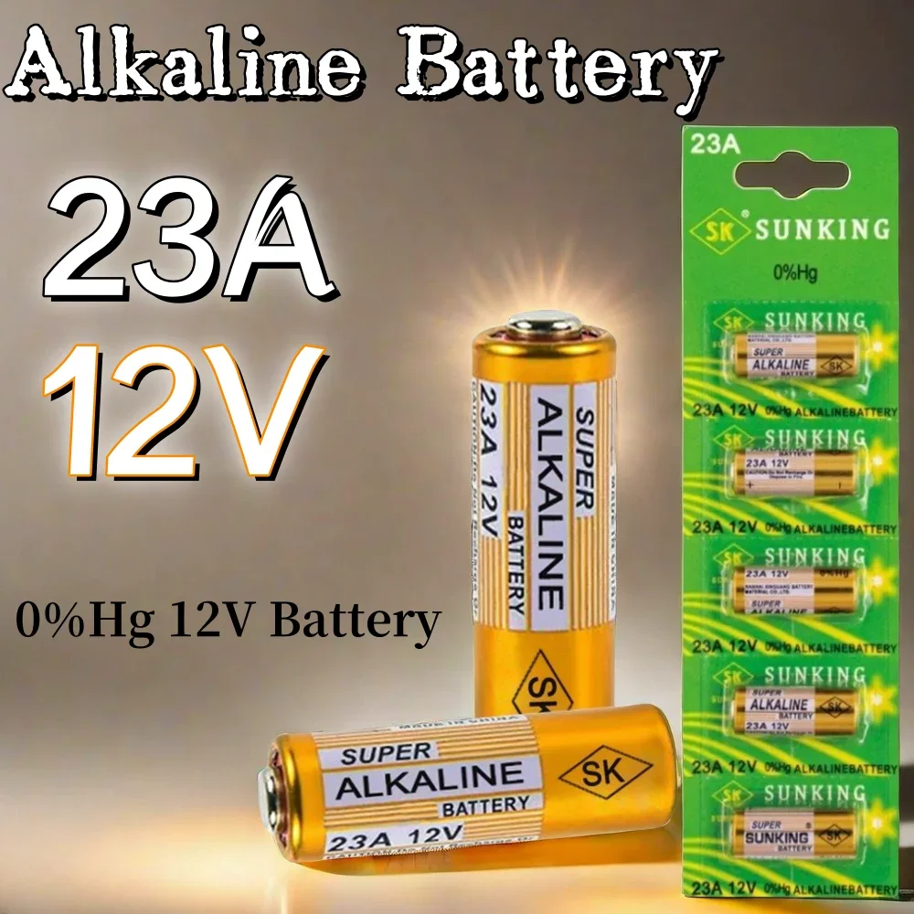 

23A 12V Battery Primary Dry Alkaline Battery L1028 21/23 A23 E23A K23A V23GA GP23A RV08 LRV08 Flashlight Mouse Remote Control