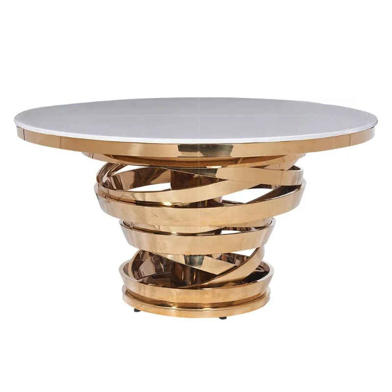 

Light luxury marble round table, hotel wedding restaurant round table
