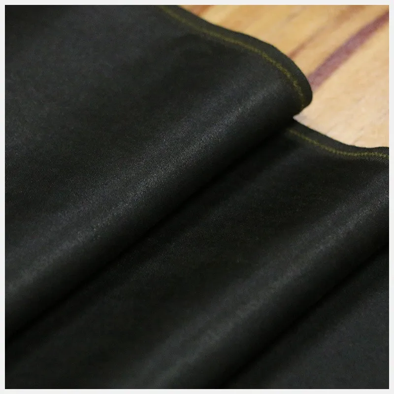 silk cotton satin rammed fabric Xiangyunsha intangible cultural heritage clothing designer autumn Fragrance green