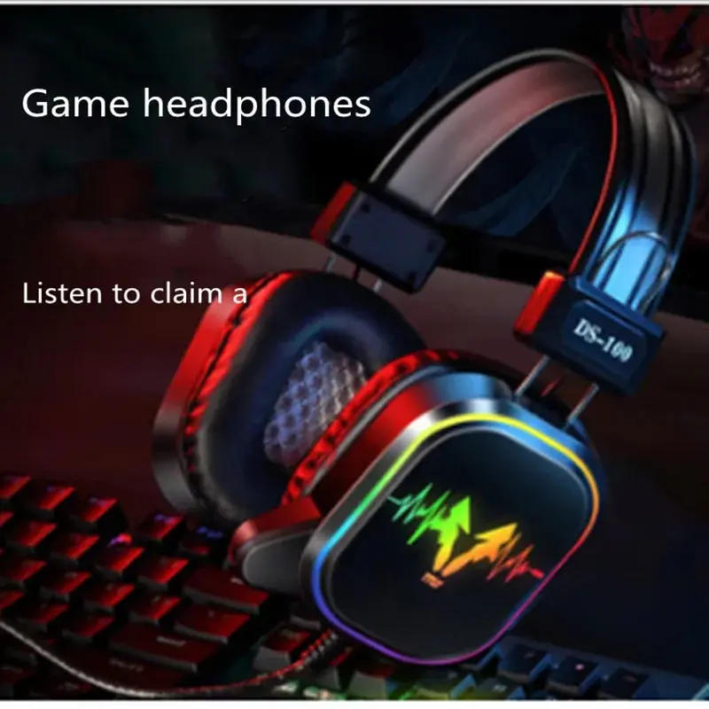 DS-100 Luminous Game PUBG Headphones Computer Laptop Headset Subwoofer Music Headset