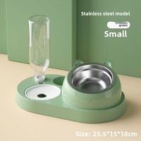 New 2-in-1 Cat Bowl Water Dispenser Automatic Water Storage Pet Dog Cat Food Bowl Food Container with Waterer Pet Waterer Feeder