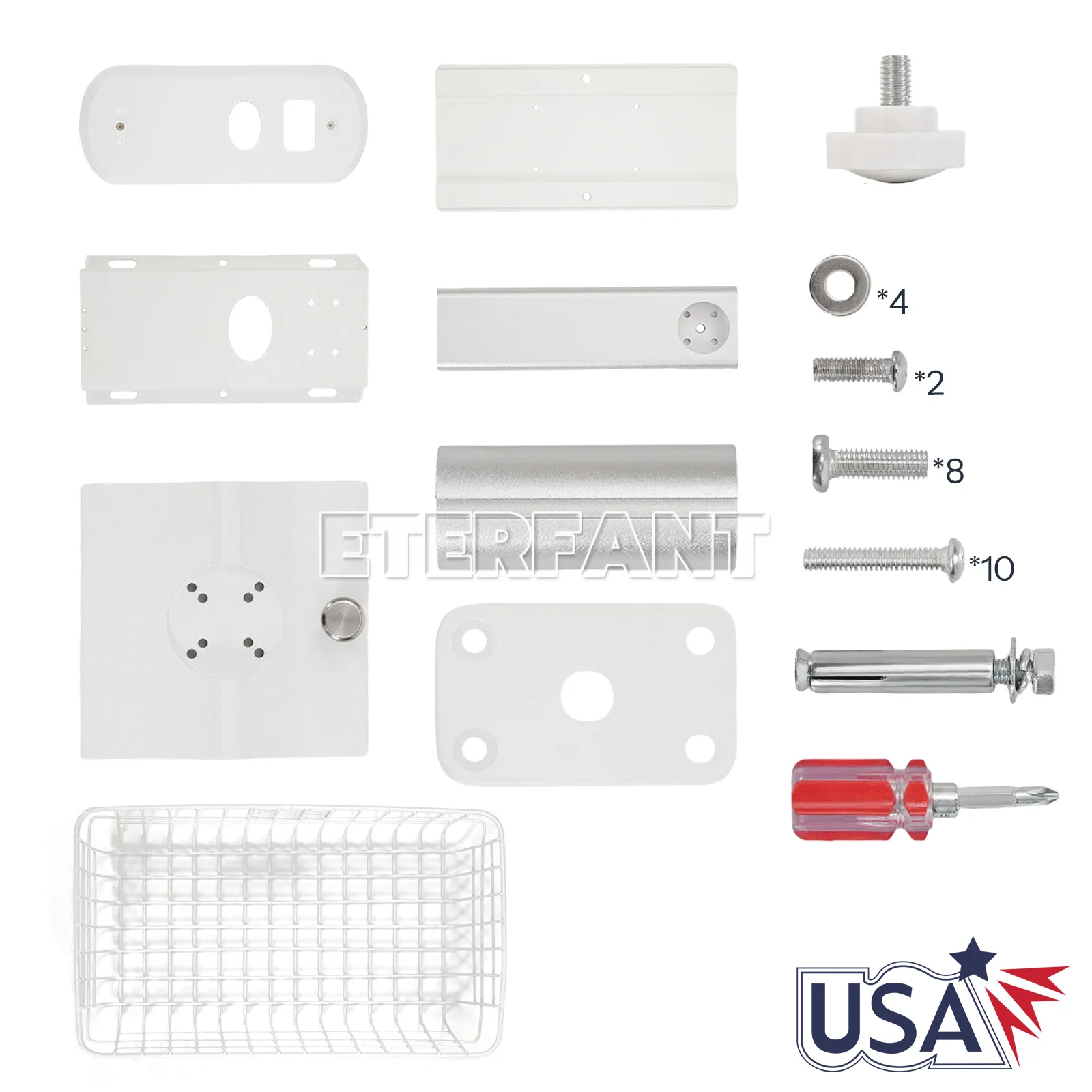 دعامة تثبيت على الحائط من ETERFANT لشاشات المريض في المستشفى مع فتحات لولبية 90*55 مم لـ SNP9000N/PM12F/PM15B #5