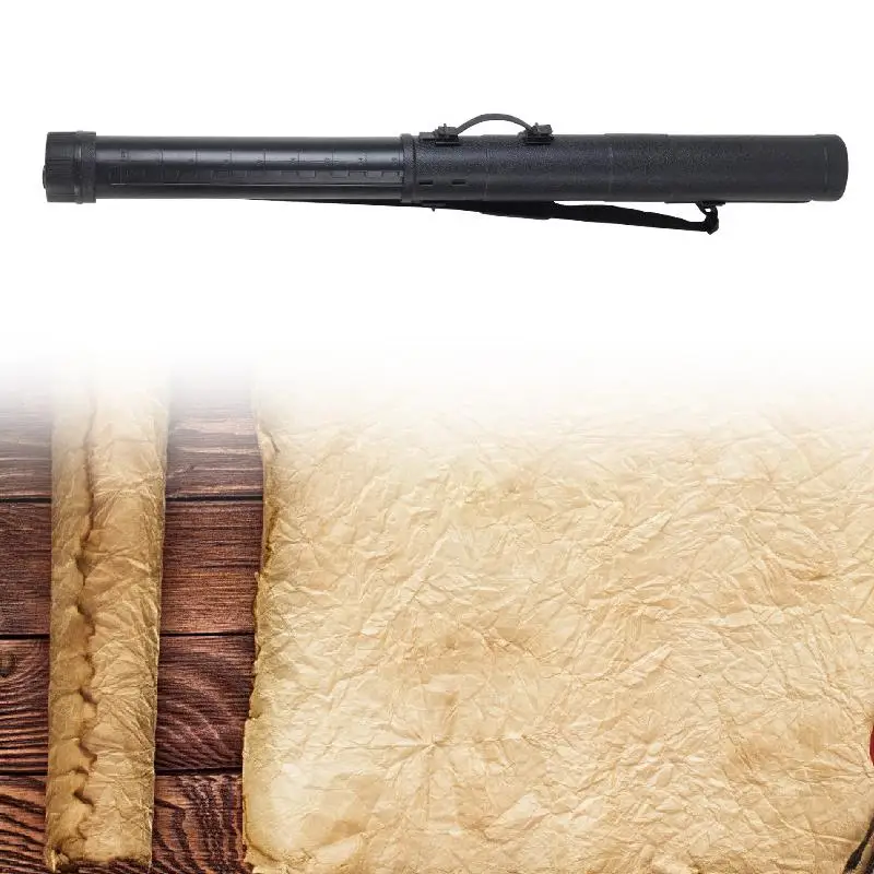 Tube d'Affiche Extensible, Support de Stockage de Documents, avec Sangle Réglable, pour la Proximité