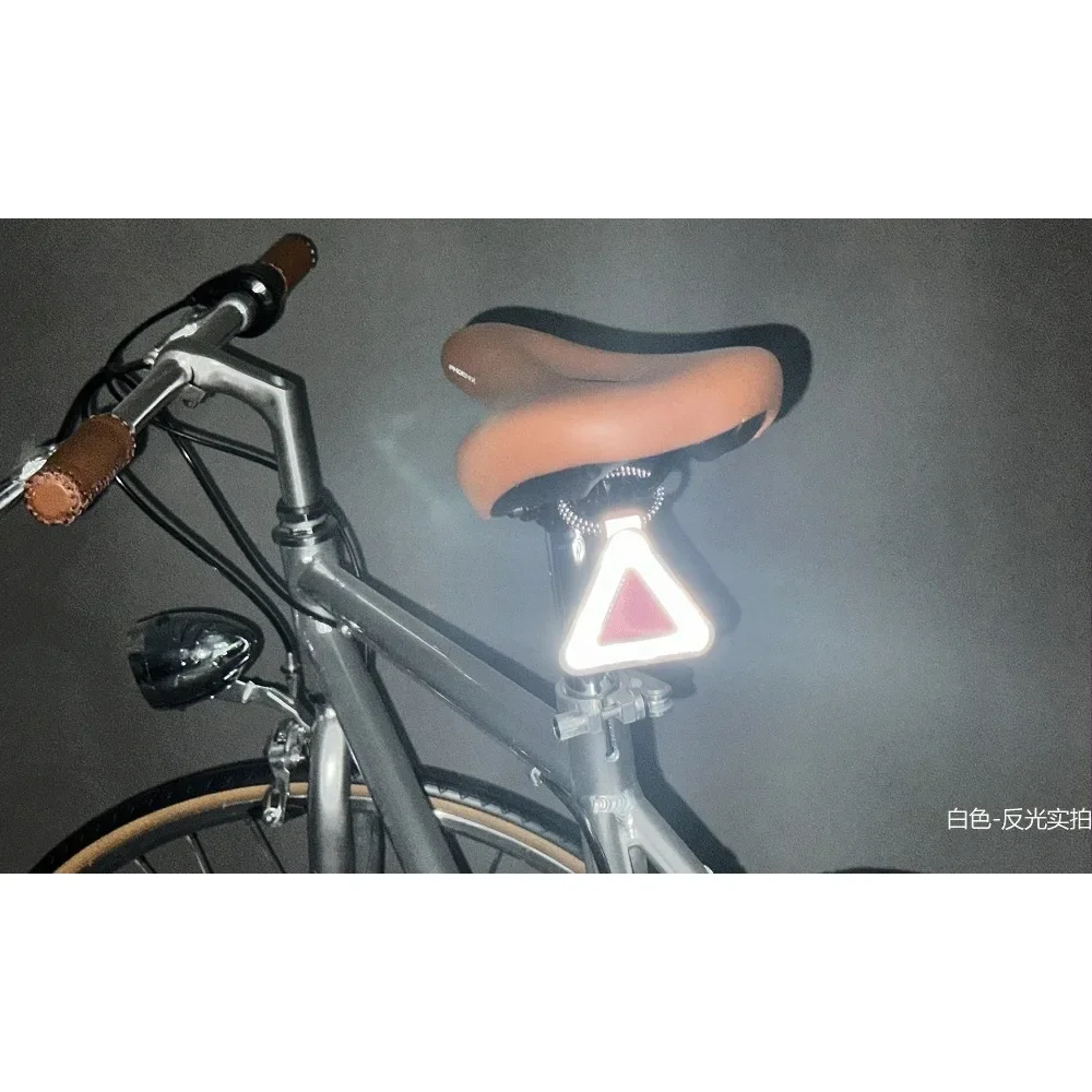 Sichtbarkeit bei Nachtfahrten Sicherheitswarn-Dreieck-Anhänger Multifunktionales Elastisches Reflektierendes Fahrrad-Dreieck-Schild Fahrradsattel – Detail 22