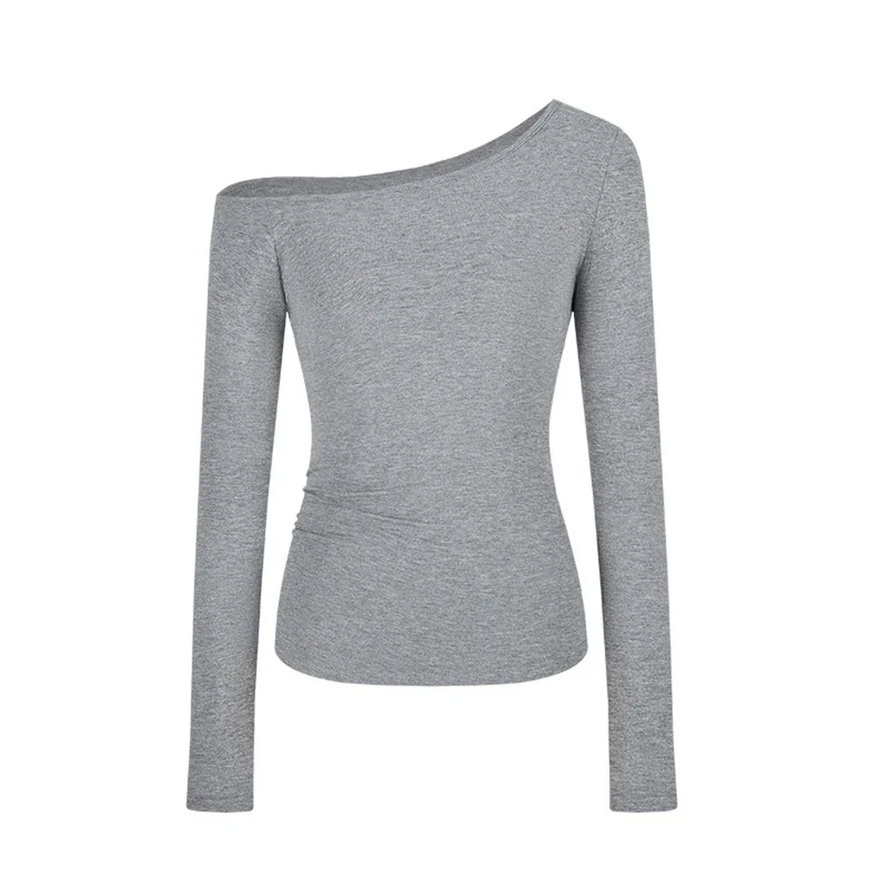 

Casual Daily Wear Off Shoulder Top All-match Blouse Apricot Microelasticity Polyester Fabric Suitable For Daily Wear