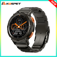 2025 KOSPET TANK T2 Ultra Smart Watch For Men AMOLED AOD IP69K 5ATM Waterproof Bluetooth Call Electronic Military Men's Watch