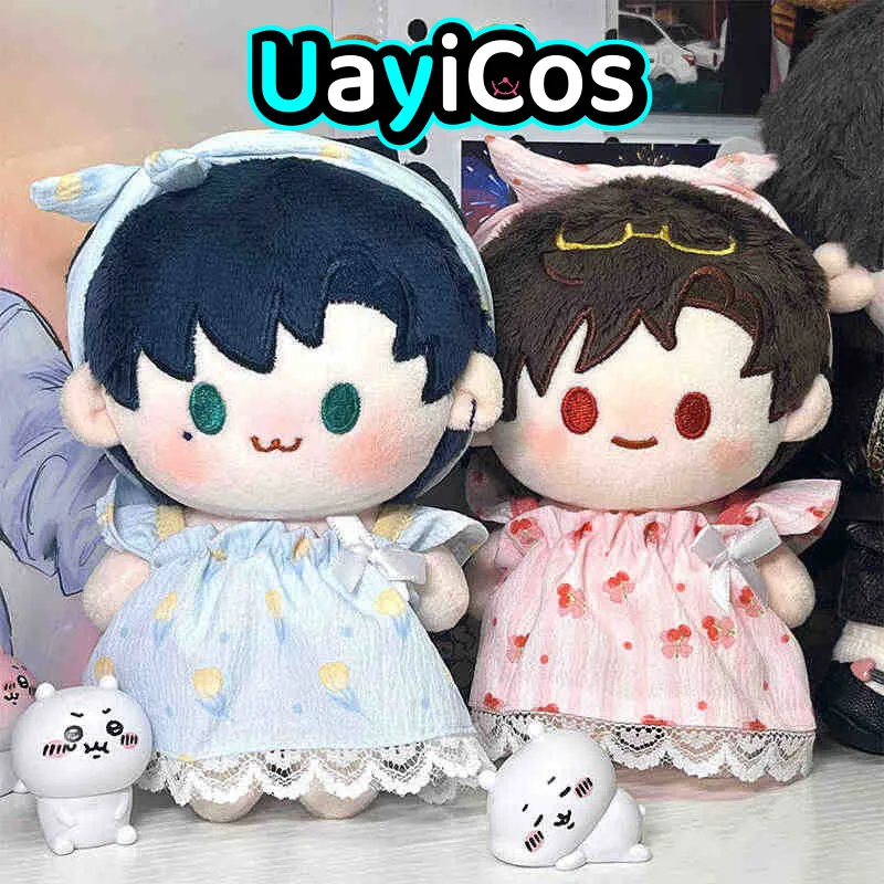 15cm Doll Clothes Macaron Pink Blue Fashion Sweet Dress Skirt Stuffed  Plushies Plush Doll Accessories Anime Toy For Kids Gifts