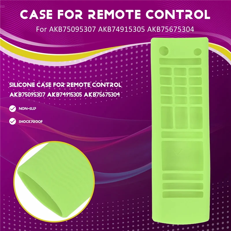 ABLL-funda de silicona para Control remoto de Smart TV AKB75095307 AKB74915305 AKB75675304 cubierta de soporte a prueba de golpes