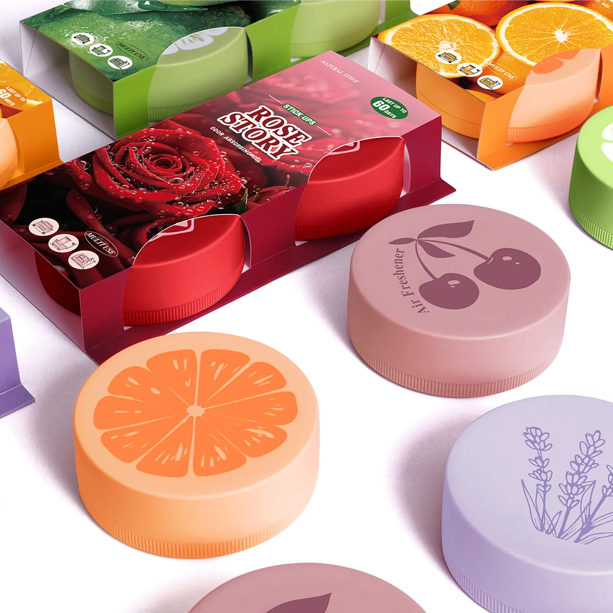 

Flower and Fruit Series Set Round Solid Fragrance Balm Flameless Aromatherapy Car Balm Toilet Bedroom Long-lasting Deodorization