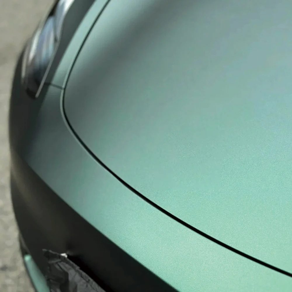 

Matt Diamond Green Car Wrap Film Auto Color Change Vinyl Film PVC Sticker PET Bubble Free Wrapping Car Accessories Auto Decals