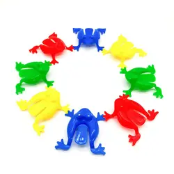 10pcs Jumping Frogs Bounce Fidget Cute Kids Game Novelty Assorted Stress Reliever Fun Toys Boys Christmas Halloween Gifts Party