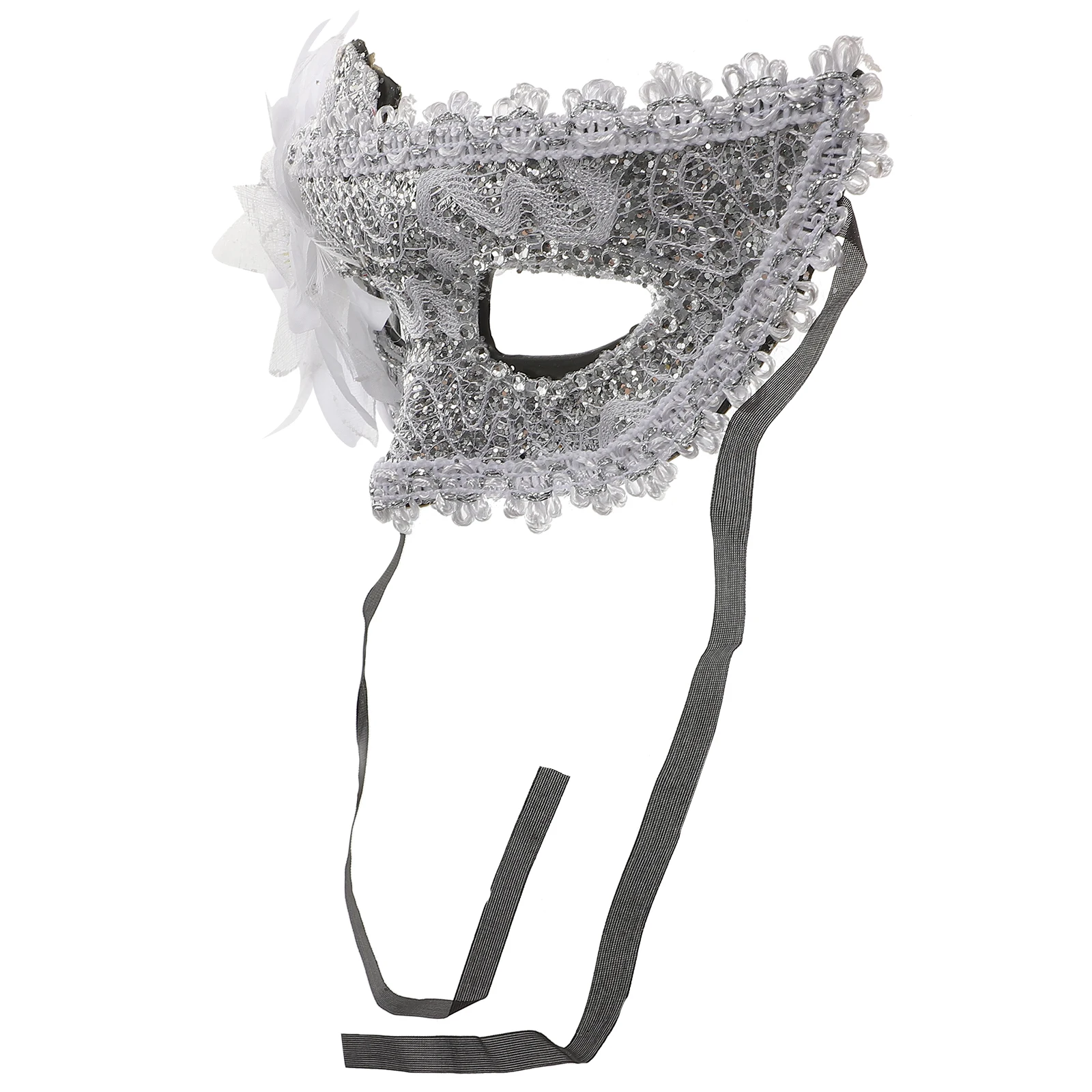 

Red Lace Face With Crystal Rhinestones Costume Party Masquerade Halloween Mask Lily Flower Decorative Mask For