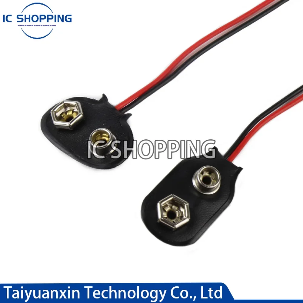 50PCS 9V Clip-On Ba…