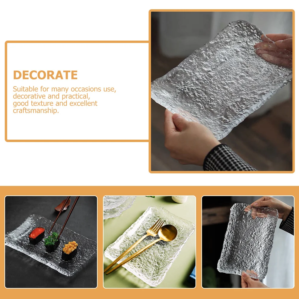 

Dumpling Serving Plate Glass Food Container Elegant Design for Restaurant Home Use Versatile Dessert Tray Storage Plate
