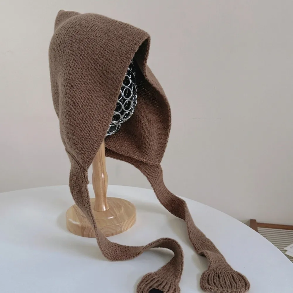 الكورية نمط بالاكلافا قبعة حماية الأذن لينة محبوك قبعات صغيرة رشاقته يندبروف Coldproof مقنعين قبعات كل مباراة