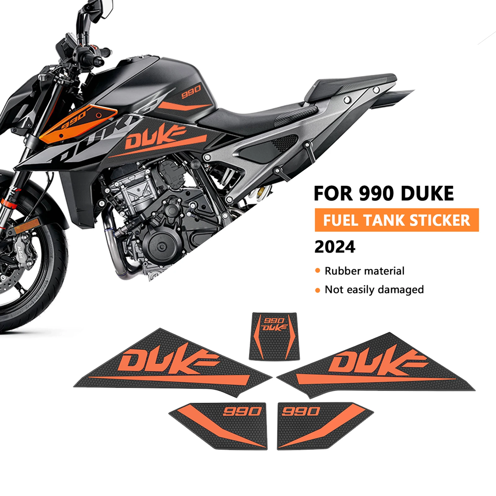 

For Motorcycle protector sticker decal fuel tank pad fuel tank knee pad tank grip pad 990 Duke 2024 DUKE990 duke 990 2024