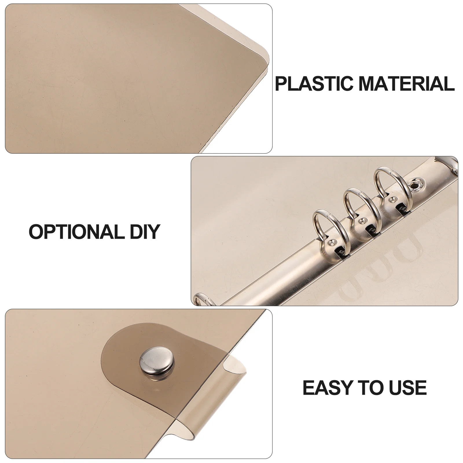 1 pz Custodia per raccoglitore a fogli mobili Custodia protettiva in plastica per blocco note a 6 fori per manuale Organizzatore Cartella di archiviazione Divisore indice