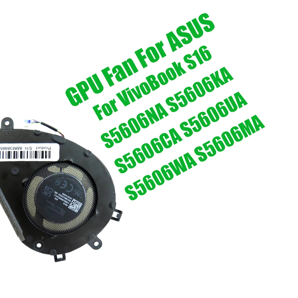 For ASUS For VivoBook S16 S5606NA S5606KA S5606CA S5606UA S5606WA S5606MA DC5V 0.5A Replacement Laptop GPU Cooling Fan