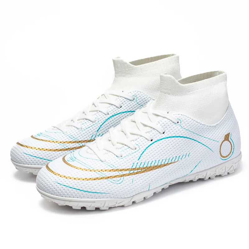 

2025 High Top Football Shoes FG/AG Long Nail Artificial Grass Men's Outdoor Sneakers Training Shoes Indoor Five-a-side Sports Sh