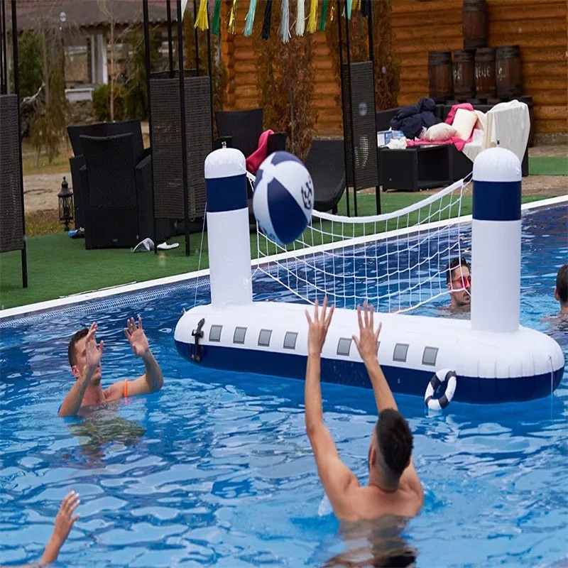 Inflatable water volleyball stand adult play, water beach pool throwing toys entertainment sports
